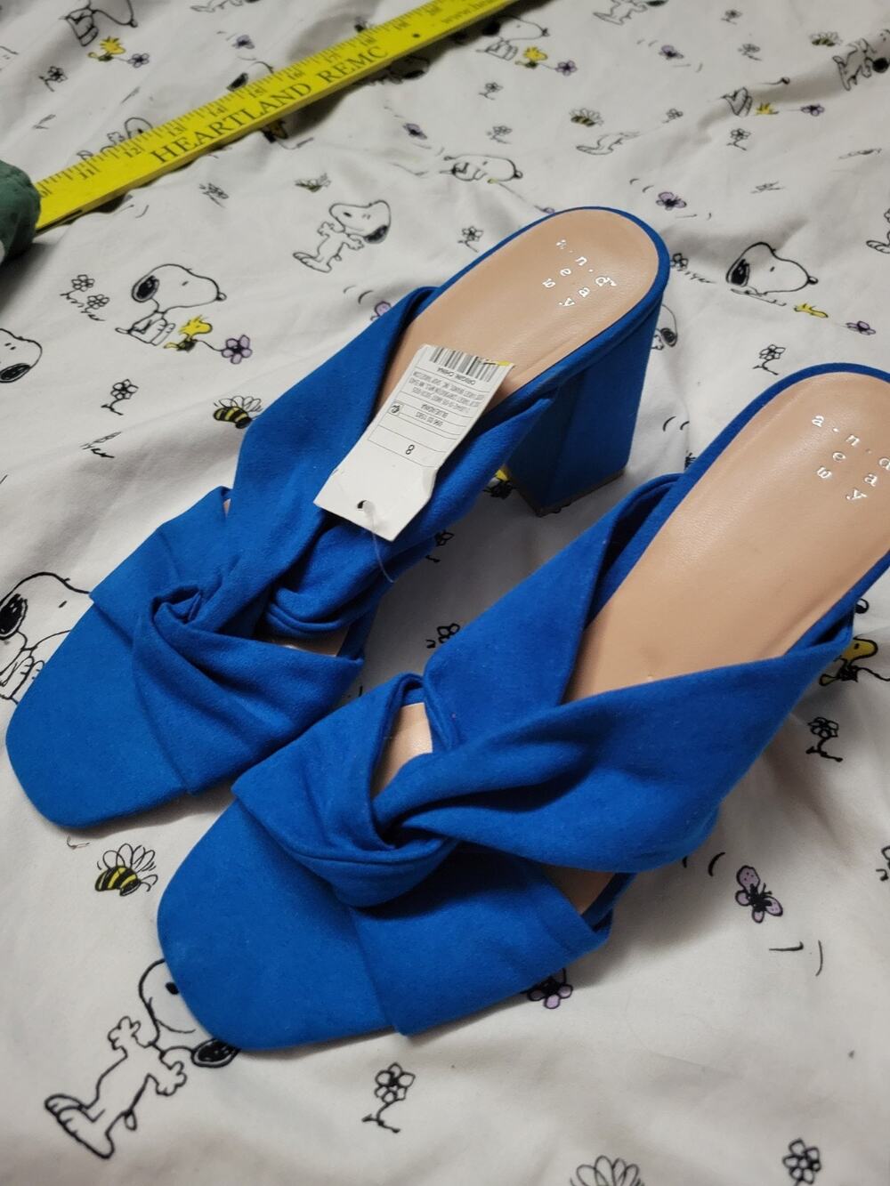 Women's Adina Block Heel Pumps - A New Day Blue Size 8